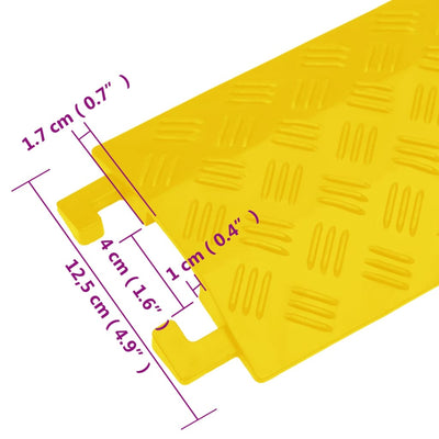 Cable Protector Ramps 4 pcs 98.5 cm Yellow