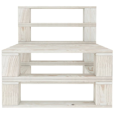 6 Piece Garden Pallet Lounge Set Wood White