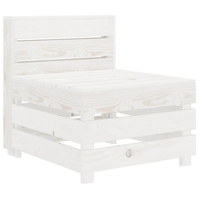 7 Piece Garden Lounge Set Pallets Wood White