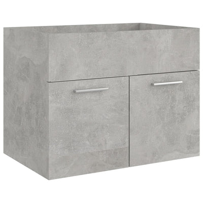 Bathroom Furniture Set Concrete Grey Engineered Wood