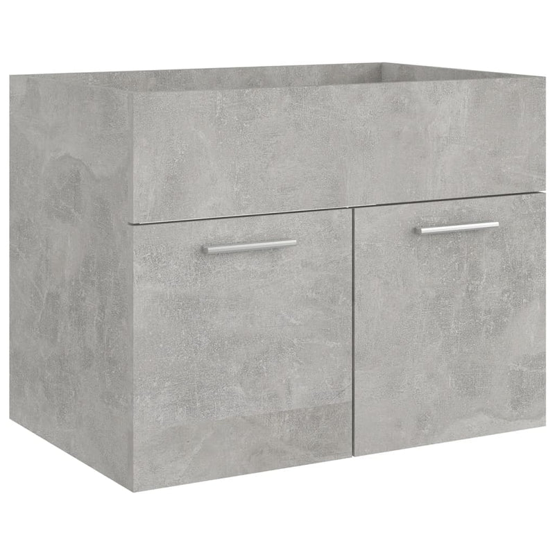 Bathroom Furniture Set Concrete Grey Engineered Wood