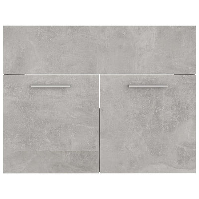 Bathroom Furniture Set Concrete Grey Engineered Wood