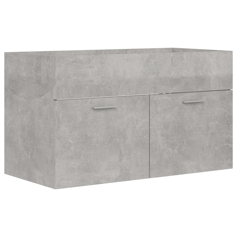 Bathroom Furniture Set Concrete Grey Engineered Wood