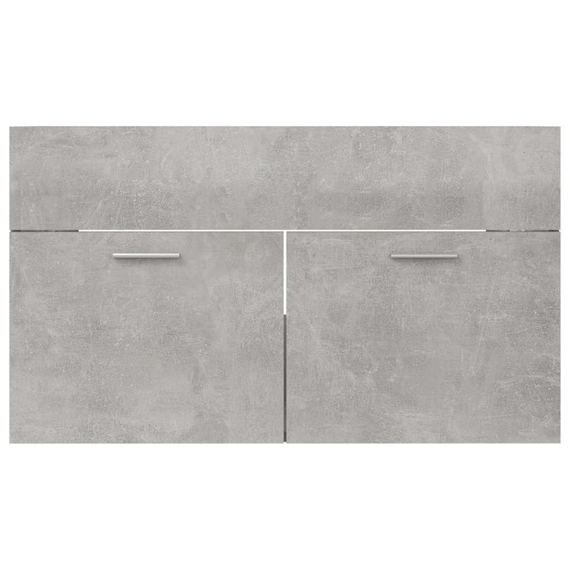 Bathroom Furniture Set Concrete Grey Engineered Wood