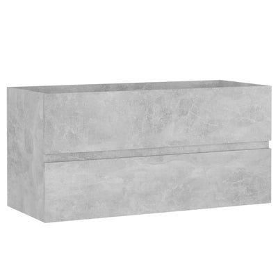 Bathroom Furniture Set Concrete Grey Engineered Wood