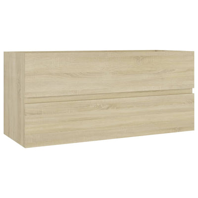 Bathroom Furniture Set Sonoma Oak Engineered Wood