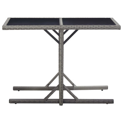 3 Piece Garden Dining Set Grey