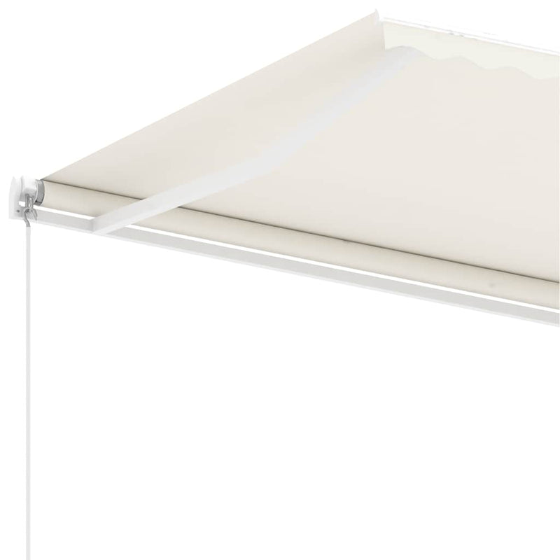 Freestanding Manual Retractable Awning 300x250 cm Cream