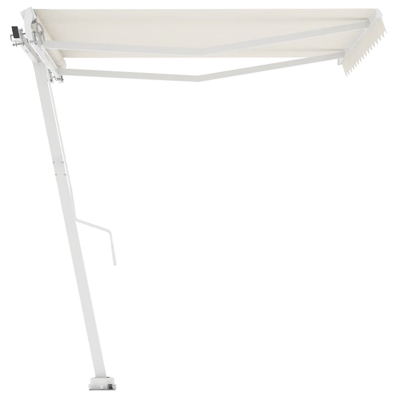 Freestanding Manual Retractable Awning 300x250 cm Cream