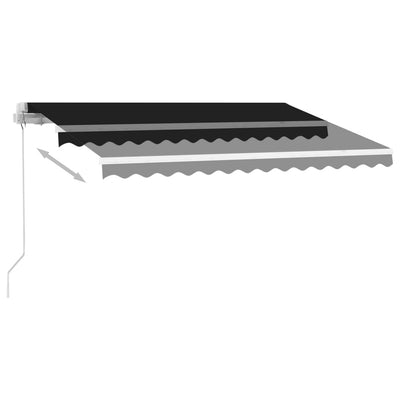 Freestanding Manual Retractable Awning 300x250 cm Anthracite