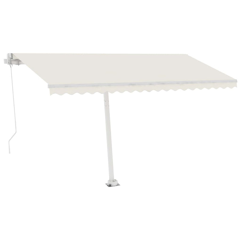 Freestanding Manual Retractable Awning 400x300 cm Cream