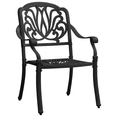 3 Piece Bistro Set Cast Aluminium Black