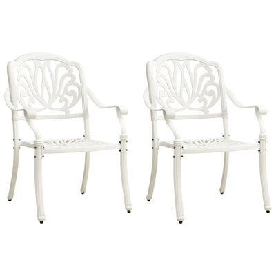 3 Piece Bistro Set Cast Aluminium White