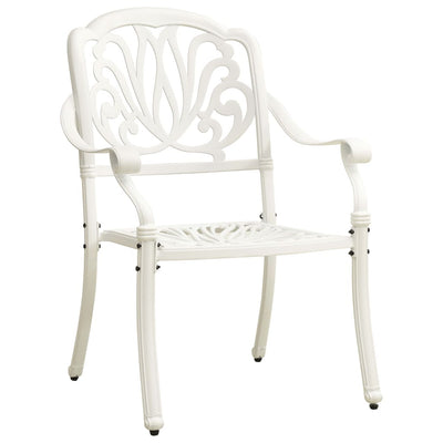 3 Piece Bistro Set Cast Aluminium White