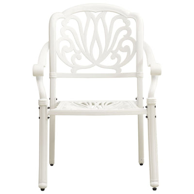 3 Piece Bistro Set Cast Aluminium White