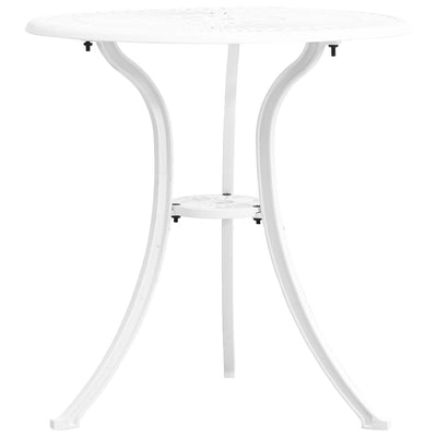 3 Piece Bistro Set Cast Aluminium White