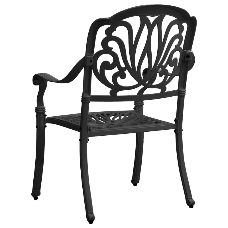 3 Piece Bistro Set Cast Aluminium Black