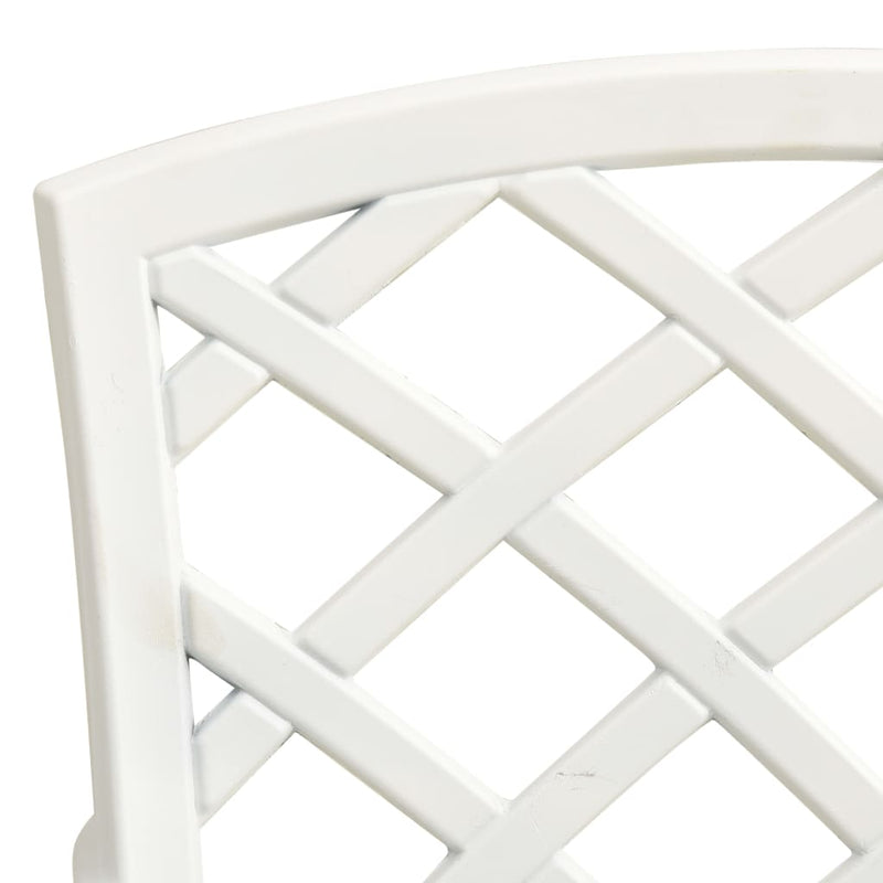 3 Piece Bistro Set Cast Aluminium White