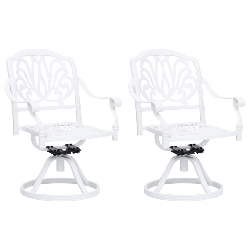 3 Piece Bistro Set Cast Aluminium White