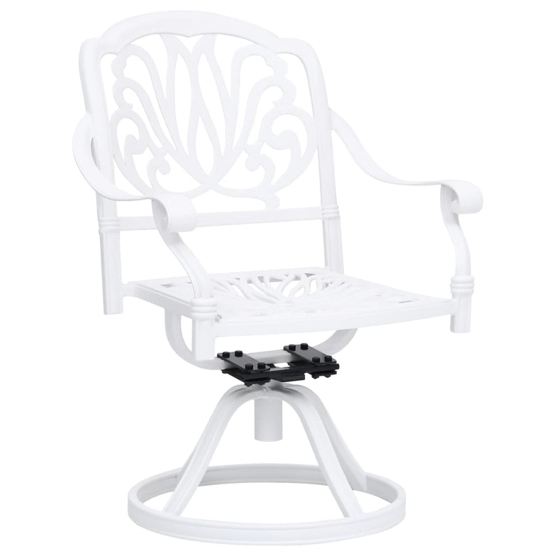 3 Piece Bistro Set Cast Aluminium White