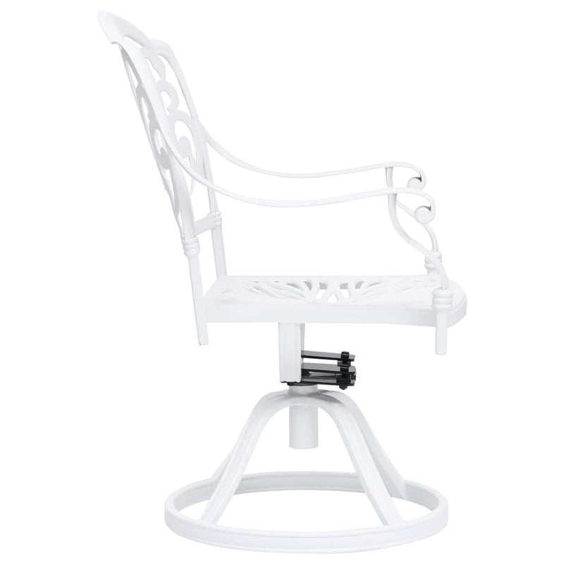 3 Piece Bistro Set Cast Aluminium White