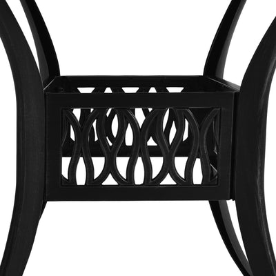 5 Piece Bistro Set Cast Aluminium Black