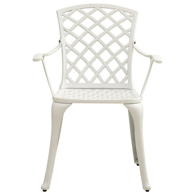 5 Piece Bistro Set Cast Aluminium White