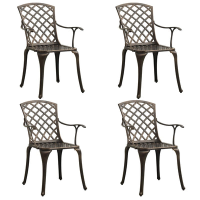 5 Piece Bistro Set Cast Aluminium Bronze