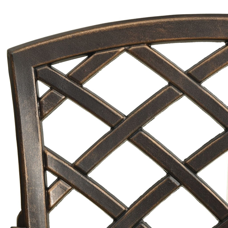 5 Piece Bistro Set Cast Aluminium Bronze