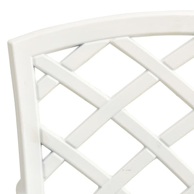 5 Piece Bistro Set Cast Aluminium White