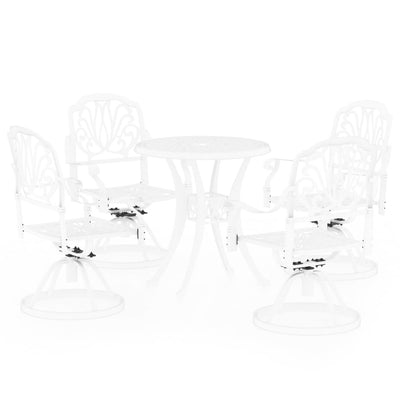 5 Piece Bistro Set Cast Aluminium White