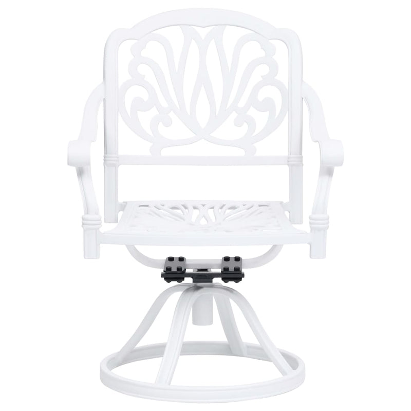 5 Piece Bistro Set Cast Aluminium White