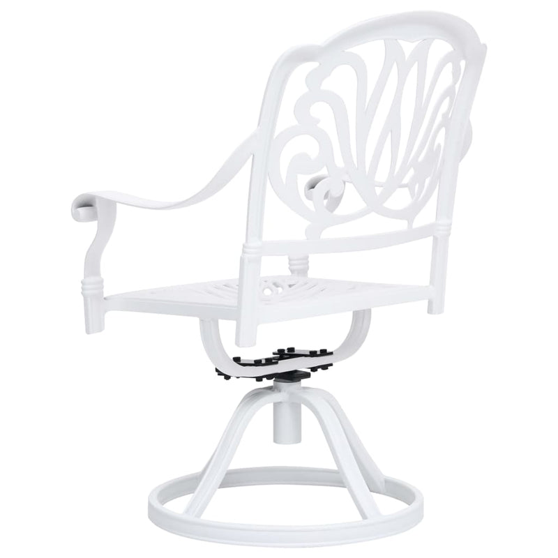 5 Piece Bistro Set Cast Aluminium White