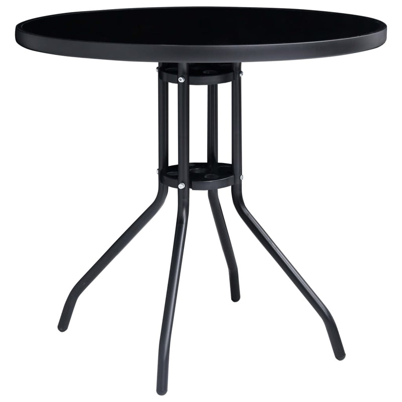 5 Piece Bistro Set Black and Anthracite