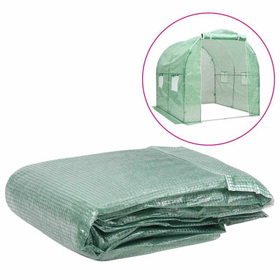 Greenhouse Replacement Cover (4 m²) 200x200x200 cm Green