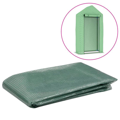 Greenhouse Replacement Cover (0.5 m²) 50x100x190 cm Green