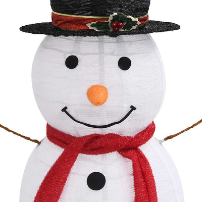 Decorative Christmas Snowman Figure LED Luxury Fabric 120cm