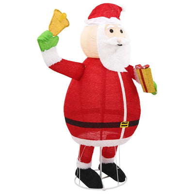 Decorative Christmas Santa Claus Figure LED Luxury Fabric 180 cm