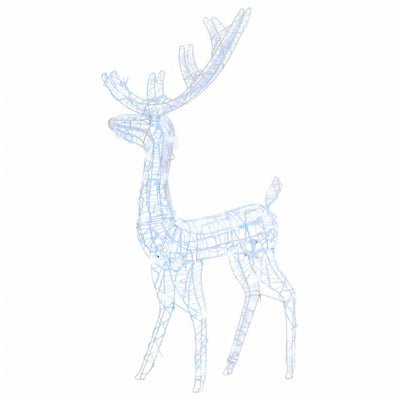 Acrylic Reindeer Christmas Decoration 140 LEDs 120 cm Cold White