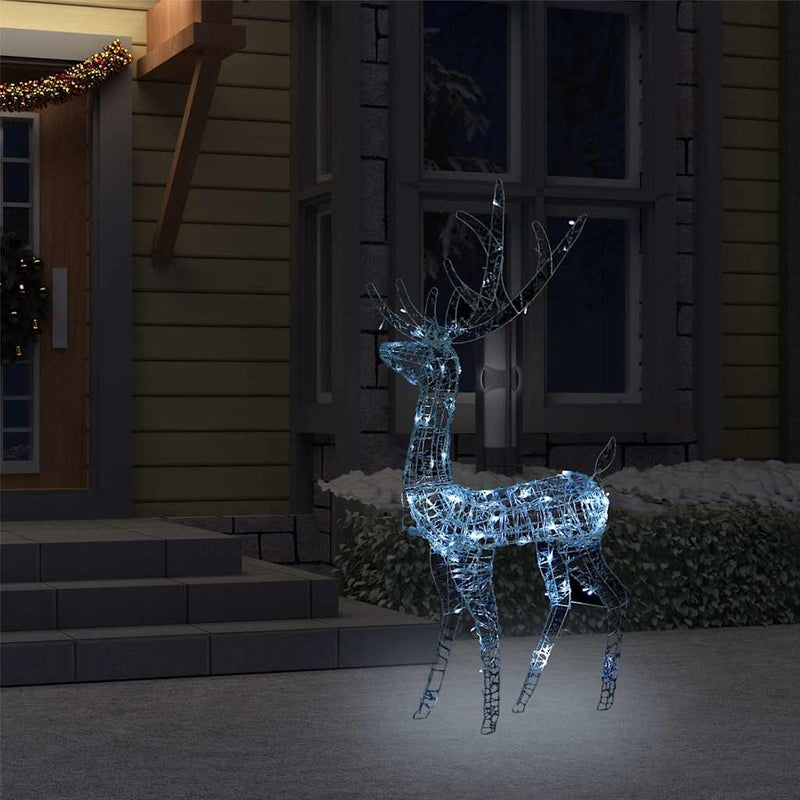 Acrylic Reindeer Christmas Decoration 140 LEDs 120 cm Cold White