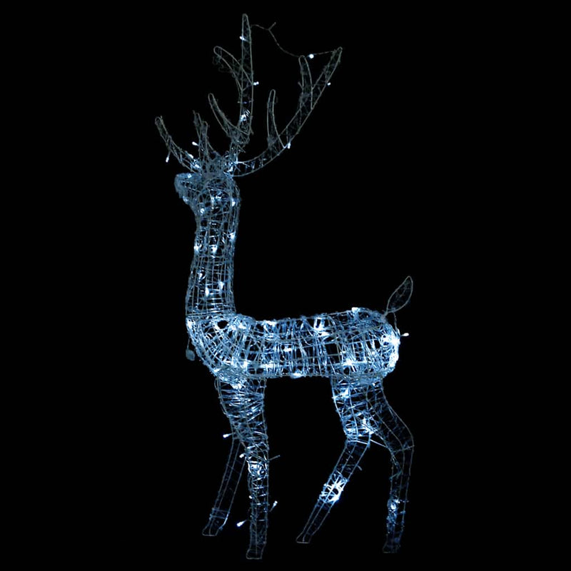 Acrylic Reindeer Christmas Decoration 140 LEDs 120 cm Cold White