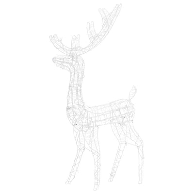 Acrylic Reindeer Christmas Decoration 140 LEDs 120 cm Cold White