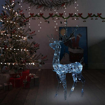 Acrylic Reindeer Christmas Decoration 140 LEDs 120 cm Cold White