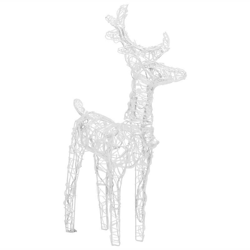 Reindeers & Sleigh Christmas Decoration 160 LEDs 130 cm Acrylic