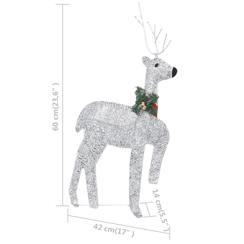 Reindeer & Sleigh Christmas Decoration 100 LEDs Outdoor Silver