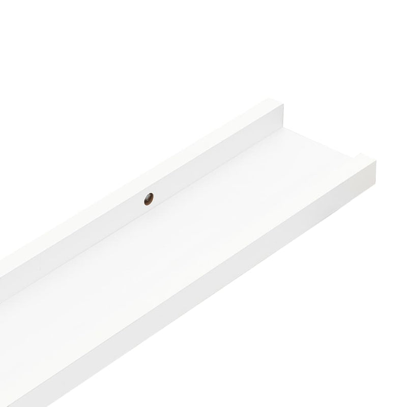 Wall Shelves 2 pcs White 100x9x3 cm