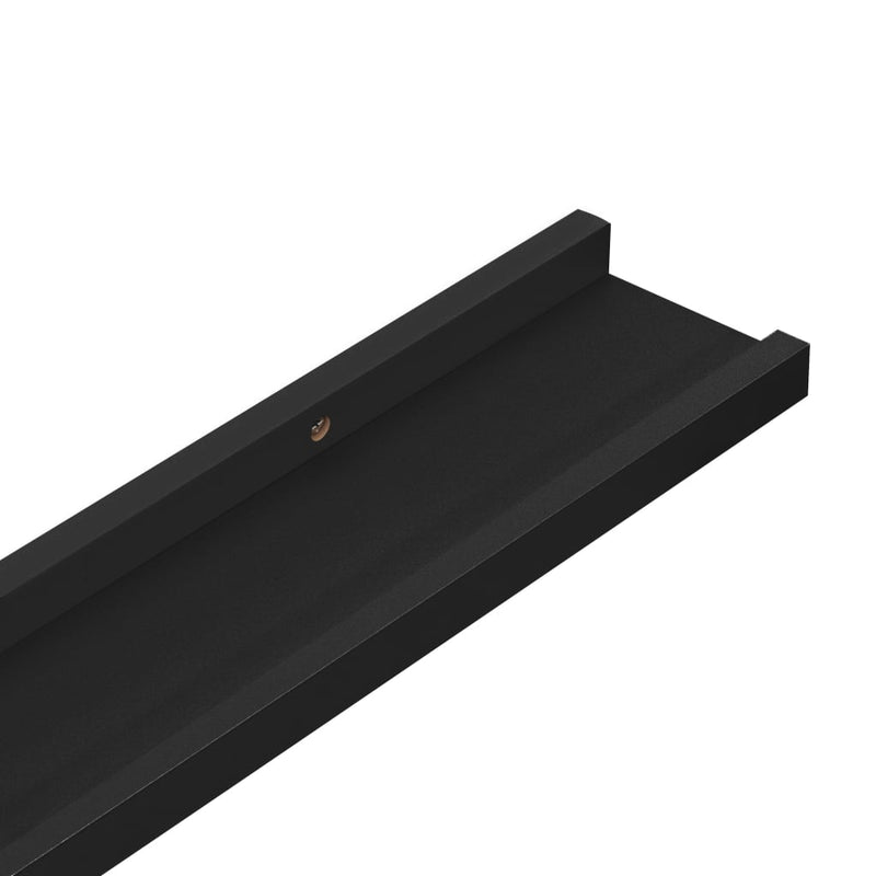 Wall Shelves 2 pcs Black 100x9x3 cm