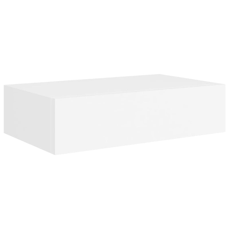 Wall-mounted Drawer Shelves 2 pcs White 40x23.5x10 cm MDF