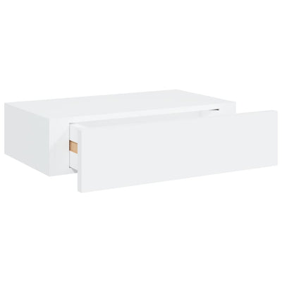 Wall-mounted Drawer Shelves 2 pcs White 40x23.5x10 cm MDF