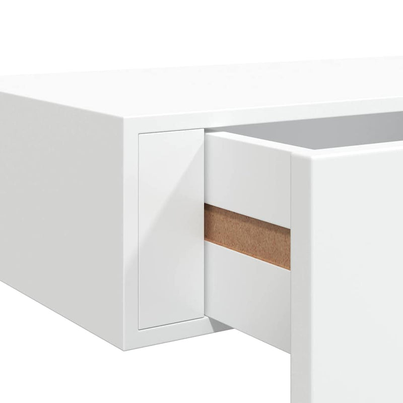 Wall-mounted Drawer Shelves 2 pcs White 40x23.5x10 cm MDF